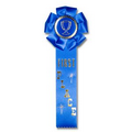 11.5" Stock Rosettes/Trophy Cup On Medallion - 1ST PLACE